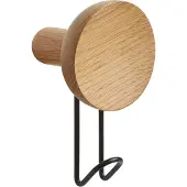 Woud Around Wall Hanger Porte-manteau Large | Oak|Black