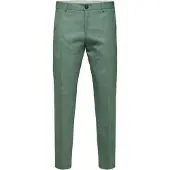 Selected Pantalon à pince 'SLHOasis' vert chiné