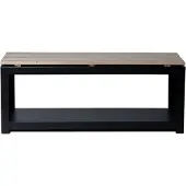 Esschert Design Banc avec rangement à bois rectangle