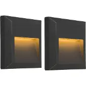 QAZQA Ensemble de 2 appliques murales modernes gris foncé avec LED - Gem 2