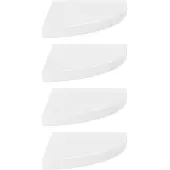 vidaXL Étagères d'angle flottantes 4pcs blanc brillant 35x35x3,8cm MDF