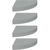 vidaXL Étagères d'angle flottantes 4 pcs gris 25x25x3,8 cm MDF