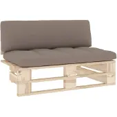 vidaXL Canapé central d'extérieur Palettes Bois de pin imprégné