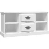 vidaXL Armoire TV blanche 99,5x35,5x48 cm Bois composite