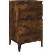 vidaXL Table de chevet chêne fumé 40x35x70 cm