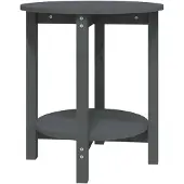 vidaXL Table basse Gris Ø 55x60 cm Pin massif