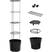 vidaXL Jardinière à tomate Anthracite Ø39x150 cm Polypropylène