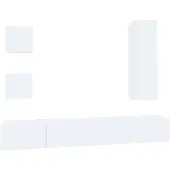 vidaXL Ensemble de 5 meubles TV blanc en bois composite