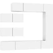 vidaXL Ensemble d'armoires TV 7 pièces blanc bois composite