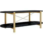 vidaXL Table basse noire 110x48x40 cm bois composite
