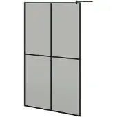 vidaXL Paroi de douche pour douche à l'italienne 118x190 cm Verre de sécurité foncé