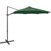 vidaXL Parapluie avec éclairage LED 300 cm vert