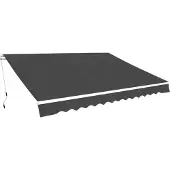 vidaXL Auvent extensible manuellement 500 cm anthracite