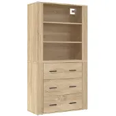 vidaXL Highboard chêne Sonoma Matériau dérivé du bois