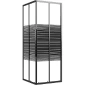vidaXL Cabine de douche avec bandes ESG 80x80x180 cm Noir