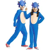 Liragram Sega Sonic Movie Basic Costume Bleu 3-4 Years Enfants