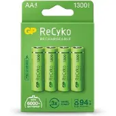 GP 4x AA / R6 wiederaufladbare Batterien ReCyko 1300 Serie Ni-MH 1300mAh