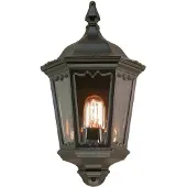 Elstead Lighting Applique d'extérieur Medstead noire 1xE27x60W en aluminium, dimensions : 44,5 x 26 x 14 cm, IP44, Elstead