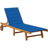vidaXL Bain de soleil avec support acacia massif