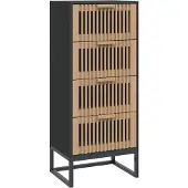 vidaXL Highboard noir 40x30x95 cm bois composite