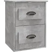 vidaXL Table de chevet murale gris béton 41,5x36x53 cm