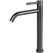 Differnz Wastafelkraan Hoog †“ Gebogen †“ Mengkraan Koud en Warm †“ Gun Metal (30.414.80)