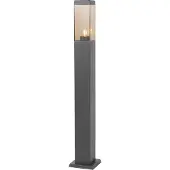 QAZQA Lampadaire d'extérieur moderne gris foncé avec fumée 80 cm - Malios