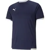 Puma Teamliga Maillot Hommes Manches Courtes - Marine / Blanc
