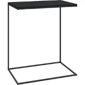 vidaXL Table d'appoint noire 55x35x66 cm Bois composite