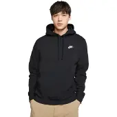 Nike Sweat-shirt 'Club Fleece' noir / blanc