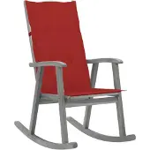vidaXL Chaise à bascule avec support Gris Bois massif Acacia