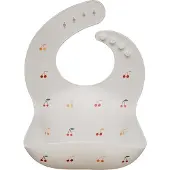 Mushie Silicone Baby Bib bavoir Cherries 1 pcs