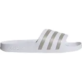 Adidas Mule 'Adilette Aqua' argent / blanc