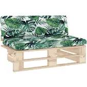 vidaXL Canapé central d'extérieur Palettes Bois de pin imprégné