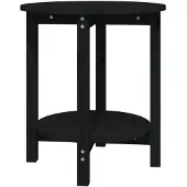 vidaXL Table basse noire à55x60 cm pin massif