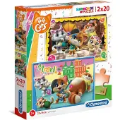 Clementoni Puzzle - 44 chats 2 x 20 pièces