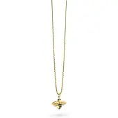 Metalmorphose On-Shirt Long Necklace Bee, (Acier inoxydable)