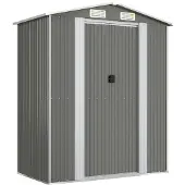 vidaXL Abri de jardin 192x108x223 cm acier galvanisé gris clair