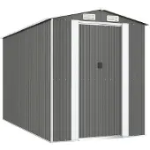 vidaXL Abri de jardin 192x357x223 cm acier galvanisé gris clair