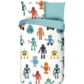 Good Morning Housse de couette pour enfants Robots 140x200/220 cm