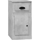vidaXL Armoire latérale avec tiroir gris béton 40x50x75 cm