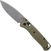 Benchmade Couteau pliant Bugout S30V Tactical Grey Cerakote, ranger green grivory