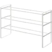Yamazaki Frame Étagère à Chaussures Extensible 3 étages Blanc