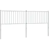 vidaXL Tête de lit de rechange en métal blanc 180 cm