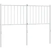 vidaXL Tête de lit de rechange en métal blanc 120 cm