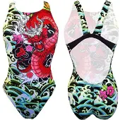 Turbo Red Dragon Swimsuit Multicolore S Femme