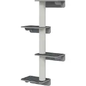 PawHut Arbre à chat mural, mur d'escalade pour chat, meuble pour chat, arbre à chat en bois, gris clair