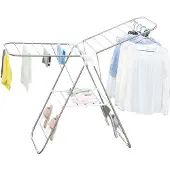HOMCOM HOMdotCOM Étendoir pliable, argent