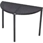 Outsunny Balcony table table d'appoint table en rotin table en poly-rotan table de jardin meubles de jardin