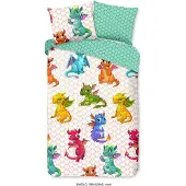 Bonjour les enfants Housse de couette enfant DRAGONS 140x200/220 cm